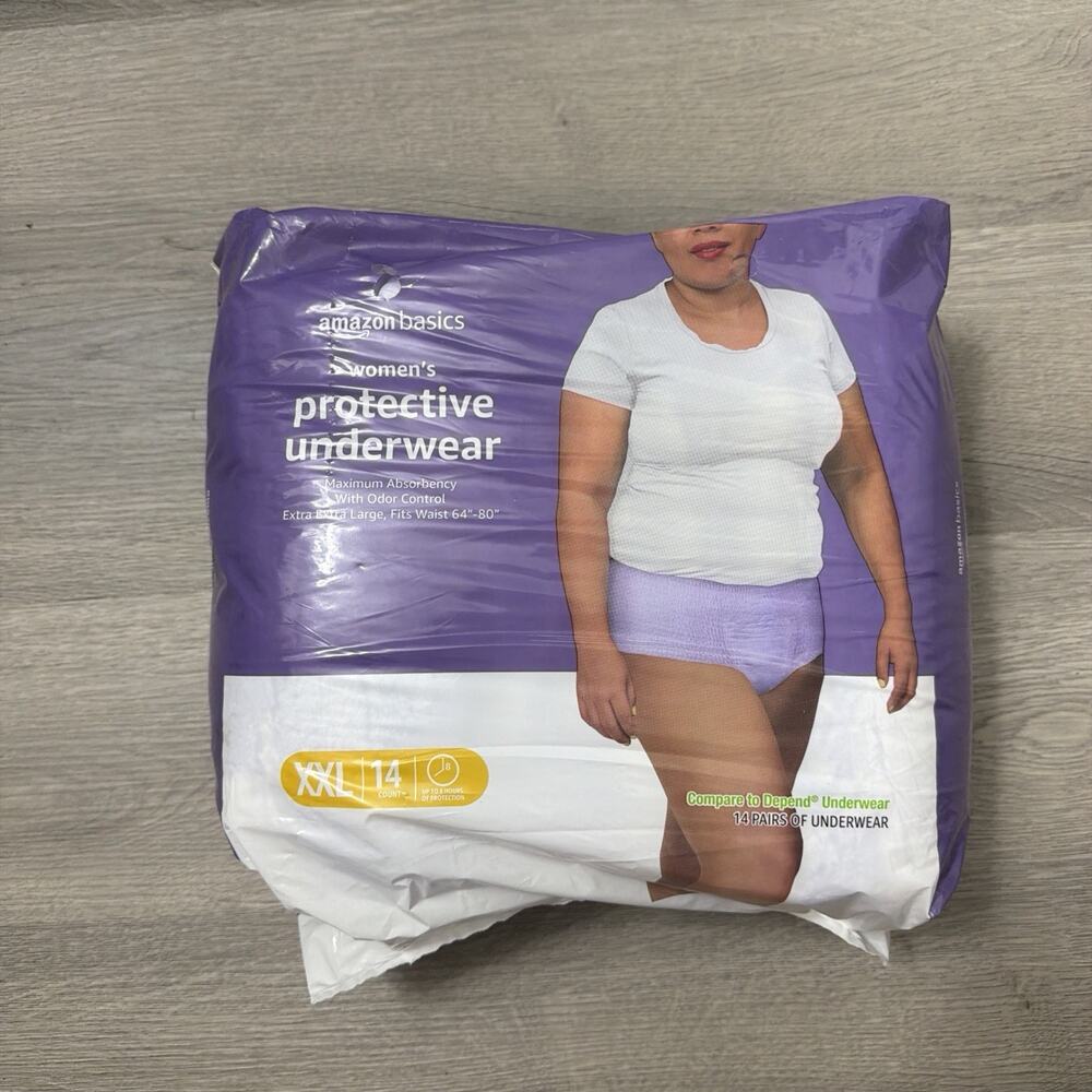 Amazon Basics Women’s Protective Underwear XXL 14 Count